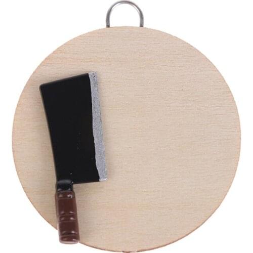 2Pcs Miniature Kitchen Food Knife Chopping Block Cut Vegetables Mini Doll House Decor For Dollhouse Kitchen Acce