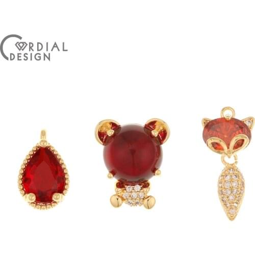 Cordial Design 20Pcs Jewelry Accessories/Hand Made/Pendant For Necklace/Genuine Gold Plating/Charms/Jewelry Findings & Component