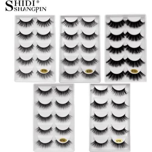 5 Pairs lashes false eyelashes 3d mink lashes natural long mink eyelashes faux false eye lashes for mink cilio makeups maquiagem