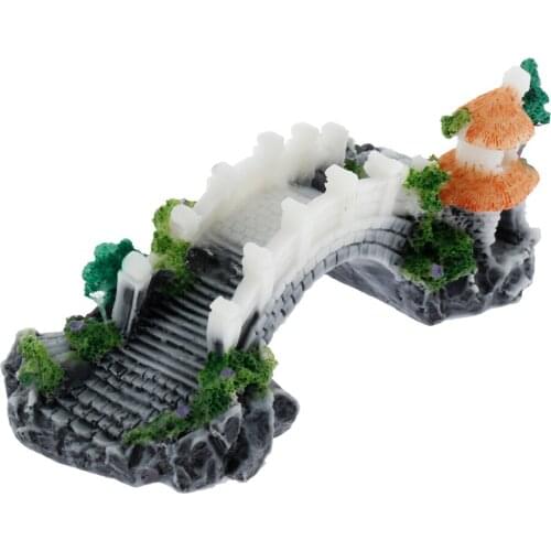 Aquarium Hide Hut Artificial Bridge Wonderful for Tank Landscape Decor