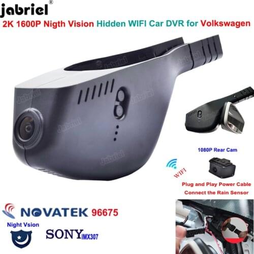 For Volkswagen VW T-Cross Tiguan Tarek Atlas Polo Passat Touran Taigun T-Roc Jetta Arteon Golf Sharan 2K Car DVR Dash Camera