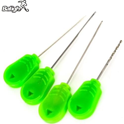 Balight 4PCS Carp Fishing Boilies Bait Drill Baiting Needle Gate Needle Pellet Hair Rigs Splicing Making Tools