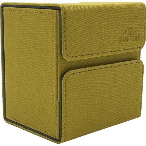 TCG Deck Case for Magic/Pokemon/YuGiOh Card Box Board Game Holder Satin Tower Container: 100+ Yellow