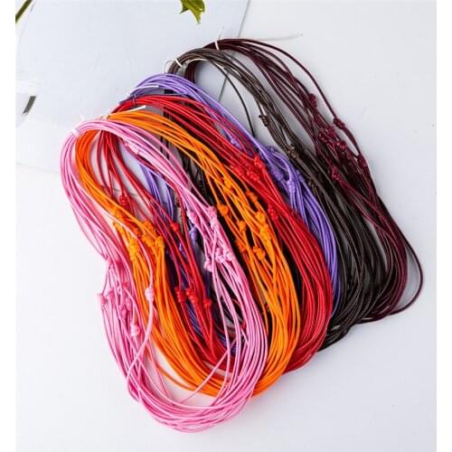 10pcs/lot 1.5mm Colorful Wax Cord Necklace Cord 70cm Length Adjustable For DIY Craft Jewelry Making Ornament Accessories