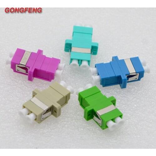 GONGFENG 200pcs NEW Optical Fiber Connector Adapter Flange LC UPC/APC SingleMode Duplex Coupler Special Wholesale
