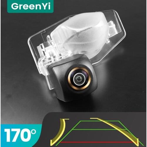 GreenYi Trajectory 170° AHD Car Rear View Camera for Honda Fit CRV Odyssey 2008-2015 Night Vision Reverse Reversing 4pin Vehicle