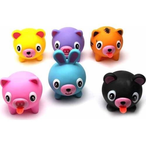 Fidget Sensory Toy Creative Cute Animal Screaming Tongue Sticking Out Stress Reliever Toy Vocal Doll Decompression Squeeze Toy