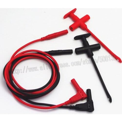 Insulation Piercing Clip test probe Banana Jack Spring loaded copper +1m/3ft/39in 4mm Test Lead Silicone