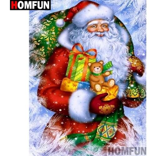 HOMFUN Full Square/Round Drill 5D DIY Diamond Painting "Santa Claus" Embroidery Cross Stitch 5D Home Decor Gift A14699