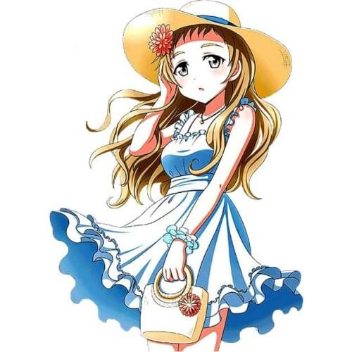 Beautiful Anime Love Live School Idol Festival Vinyl Car Wrap Funny Car Stickers DIY Hip Hop Anime Decoration Decal Kk13*9cm