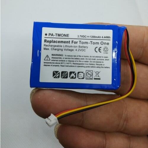 3.7V Battery 1200mAh for TomTom one V2 V3 V5 XL Europe Dach TML Rider IQ Routes S4L Rider 2nd 4K00.100 Li-Ion Replacement