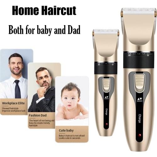 New Home USB Baby Electric Haircut Trimmer Battery Family Men Hair Clipper Waterproof R-angle Ceramic Low Noise Hair Cutter