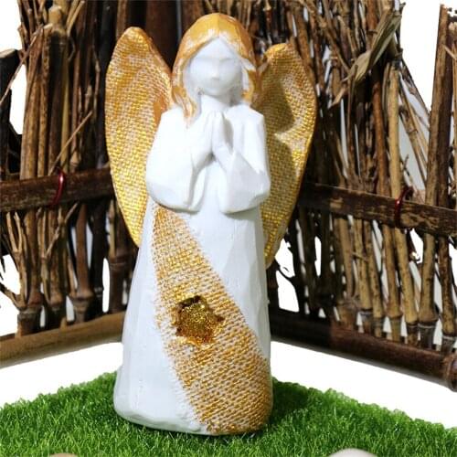 Angel Miniature Figurine Decor European Accessories ，Fairy Sculpture for Indoor Outdoor
