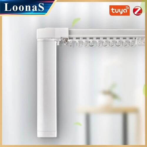 Tuya Zigbee Smart Electric Curtain system Remote Control Motor Track Smart Life work for Alexa Google home smart home