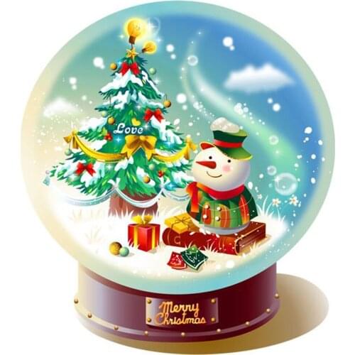 Snow Globe DIY Cross Stitch 11CT Embroidery Kits Craft Needlework Set Printed Canvas Cotton Thread Home Dropshipping