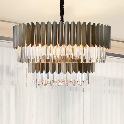 Competitive Price New Products Reliable Crystal Gold Pendant Light Lustre Living Room Dining Room Luxury Chandeliers