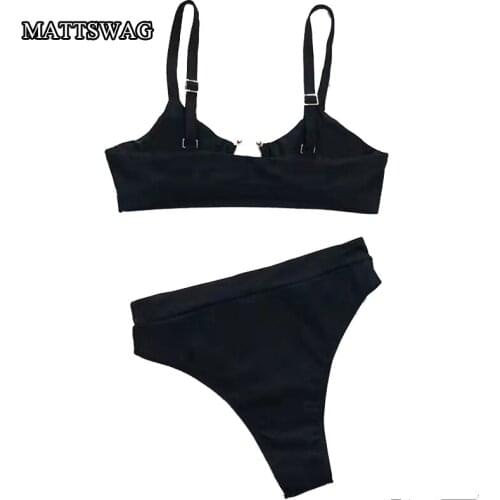 Solid Sexy Bikini Swimsuit Women Night Club Bikinis Set Casual Plus Size Beach Swimwear Summer Luxury Brazilian Bikini