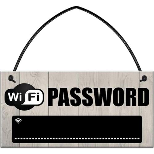 Wifi Password Hanging Wooden Board Signs Wood Hanging Plaques for Home Beer Bar Office Coffee Bar Party Wall Decoration