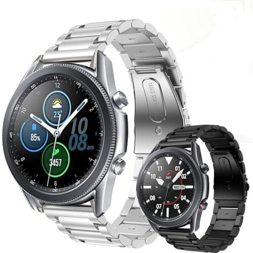 For Samsung galaxy watch 3 45mm 41mm Band Stainless Steel Strap Metal Bracelet Watchband For Galaxy Watch 42mm 46mm Wrist Strap