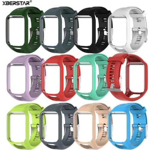 XBERSTAR TPE Wrist Band Strap For TomTom Adventurer Golfer 2Runner 2/3 Spark / Spark 3 GPS Watch Replacement Band Strap
