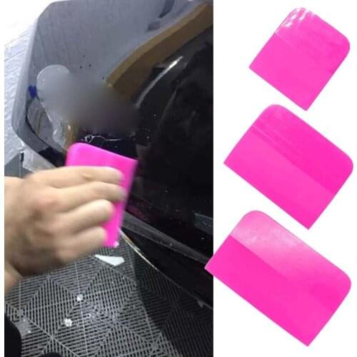 Pink Scraper Soft Rubber Car Window Squeegee Tint Tools Glass Water Scraper K1KE