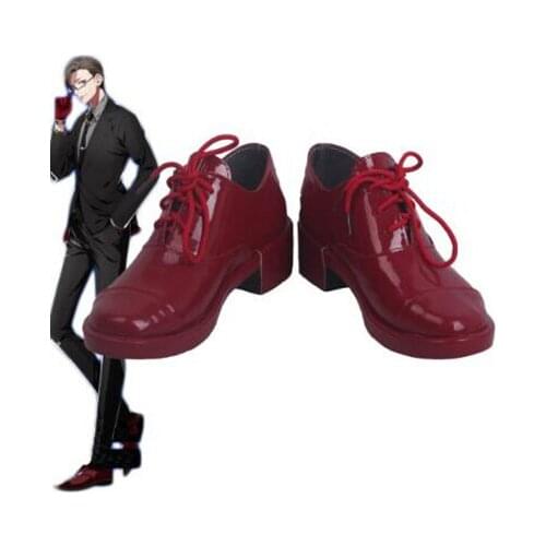 Hypnosis Mic Division Rap Battl DRB Iruma Jyuto Cosplay Boots Shoes Red Men Shoes Costume Accessories Halloween Party Shoes