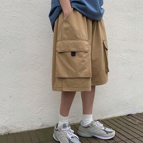 Men Casual Shorts Brown BLack 2Colours Short Homme Simplicity Random Streetwear Men Popular Techwear Classical Both Side Pockets