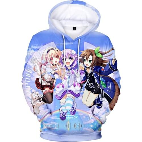 Hyperdimension Neptunia Hoodie 3D Long Sleeve Women Mens Tracksuit Harajuku Harajuku 2021Child Games Hip hop Clothes Plus Size