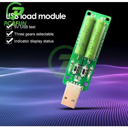 USB Resistor dc Electronic Load with Adjustable Switch 5V 1A Current/2A/3A Battery Capacity Discharge Voltage Resistance Tester
