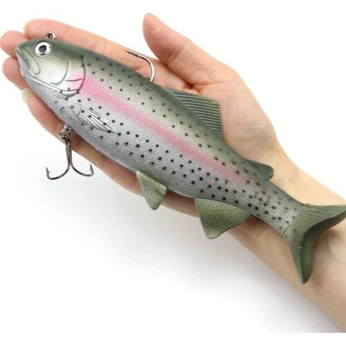 1PC 20cm 130g Big Fish Bait Sea Ocean Boat Fishing Lure Soft Plastic Lure Soft Fishing Tackle Artificial Trailers Baits pesca
