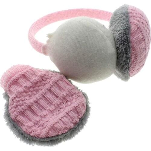 1pc Fashion Removable Winter Earmuffs Womens Warm Unisex Ear Cover Knitted Plush Earwarmers Easy Cleaning Earwarmers Hot Sale