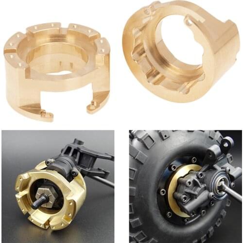 2Pcs Brass Counterweight Knuckle for 1/10 TRX4 TRX6 RC Car DIY Vehicle