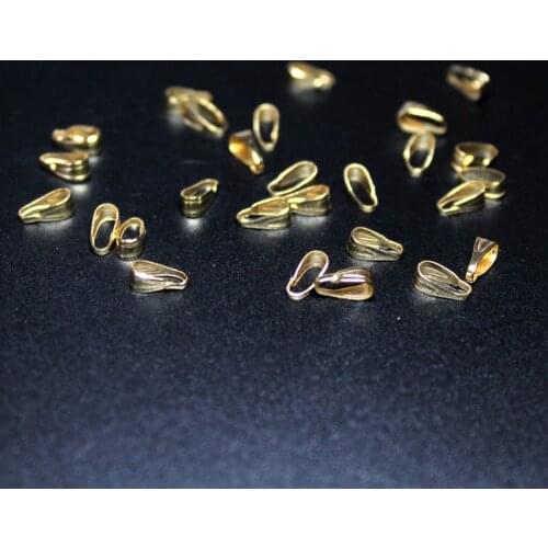 200PCS/LOT KC Golden Plated Pendant Clips Pendant Clasps Pinch Clip Connectors Jewelry Findings DIY jewely Parts Accessories