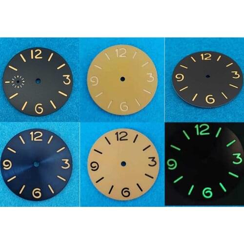 38.8mm Green Luminous Sterile Watch Dial for ETA 6497 6498 Movement Repair Parts