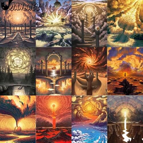 5D Diy Cloud Diamond Painting Anime Mosaic Kit Architectural Cross-Stitch Embroidery Hand-Inlaid Wall Decoration Accessories