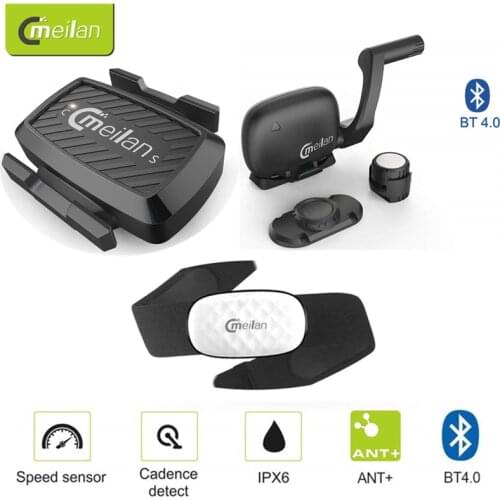 Meilan Bicycle Accessories C1 C3 C5 Wireless Speed / Cadence Sensor Waterproof Bluetooth BT4.0 sensore Bike Heart Rate Monitor
