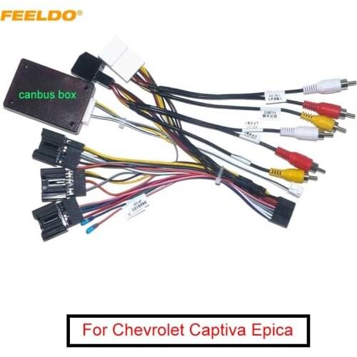 FEELDO Car Stereo Audio 16PIN Android Power Cable Adapter For Chevrolet Captiva Epica CD/DVD Player Wiring Harness