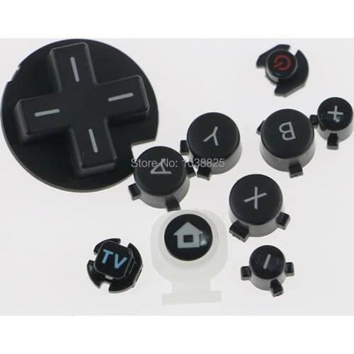 Black FUll set Control Keys Cross ABXY Key Buttons for Nintendo Wii U Wiiu PAD Console