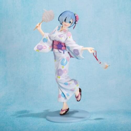 Re:Life in a Different World from Zero Rem Yukata Kimono Action Figure Model Cartoon Japan Anime Model Lovely Collectible Toys