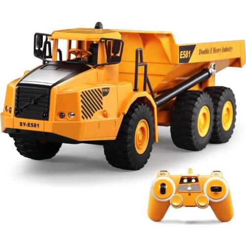 40CM 2.4G 1:22 Electric Remote Control Dumper Toy 4WD RC Engineering Dump Truck Vehicles Brinquedos For kids Birthday Xmas Gift