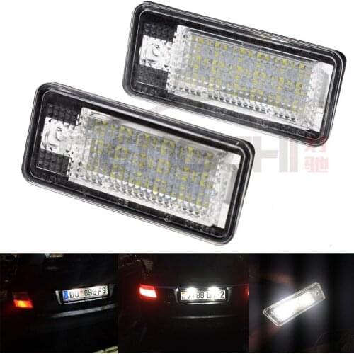 2 PCS Éclairage De Plaque D'immatriculation Pour Audi A3 S3 A4 S4 B6 A6 S6 LUMIÈRE LED Pour Plaque D'immatriculation de Voiture