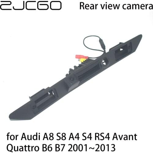 ZJCGO Car Rear View Reverse Back Up Parking Trunk Handle Camera for Audi A8 S8 A4 S4 RS4 Avant Quattro B6 B7 2001~2013