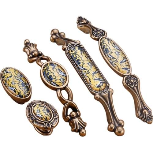Coffee Ceramic Cabinet Knob and Handle Kitchen Cabinet Handle Drawer Pulls Furniture Handle