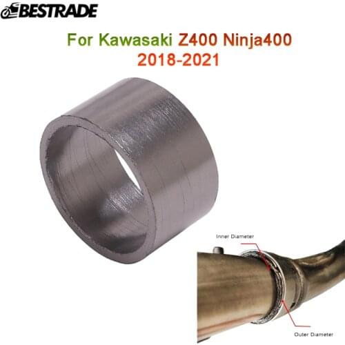 Z400 Graphite Gasket Ring For Kawasaki Ninja400 2018 2019 2020 2021 Exhaust Pipe Muffler Interface Graphite Gasket Ring Escape