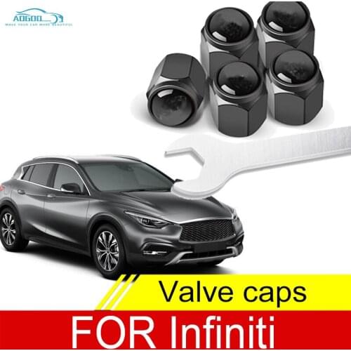 Car Wheel Tire Air Valve Caps Stem Cover With Brand For Infiniti Q50 Qx50 Q70 Qx60 Q60 Esq Qx30 Ex G Fx Accessories