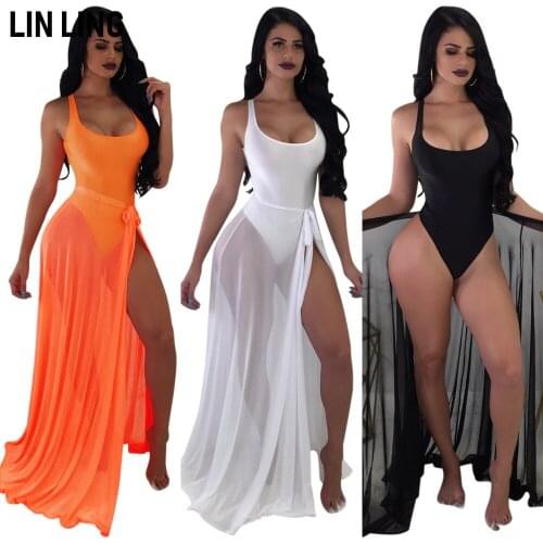 LINLING Swimwear With Mesh