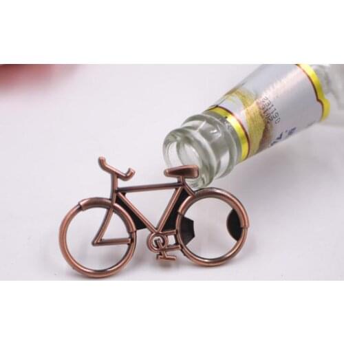 Metal Beer Bottle Opener Cute Bike Bicycle Keychain Key Rings For Lover Biker Bottle Openers Creative Gift For Cycling SN095