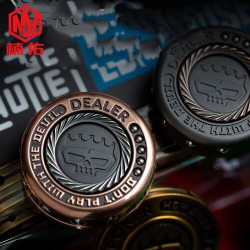 Mini Zhuang Code Hand Push Brand Brass Decompression Toy EDC Finger Toy Palm Top