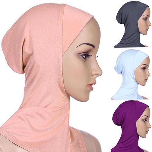 Soft Muslim Full Cover Inner Hijab Cap Islamic Underscarf Neck Head Bonnet Hat Shawl Islam Scarf Inner Headband Bonnet New