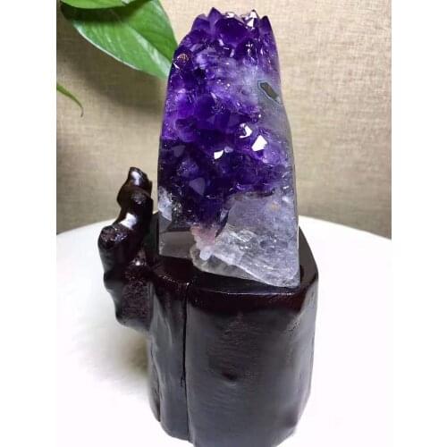 Natural amethyst cave decoration demagnetization town house purification treasure pot crystal cave stone feng Shui porch